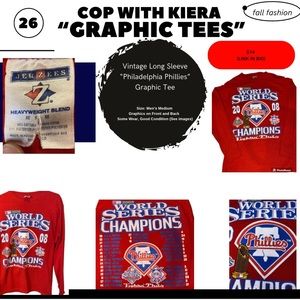 Vintage Philadelphia Phillies Long Sleeve Graphic Tee